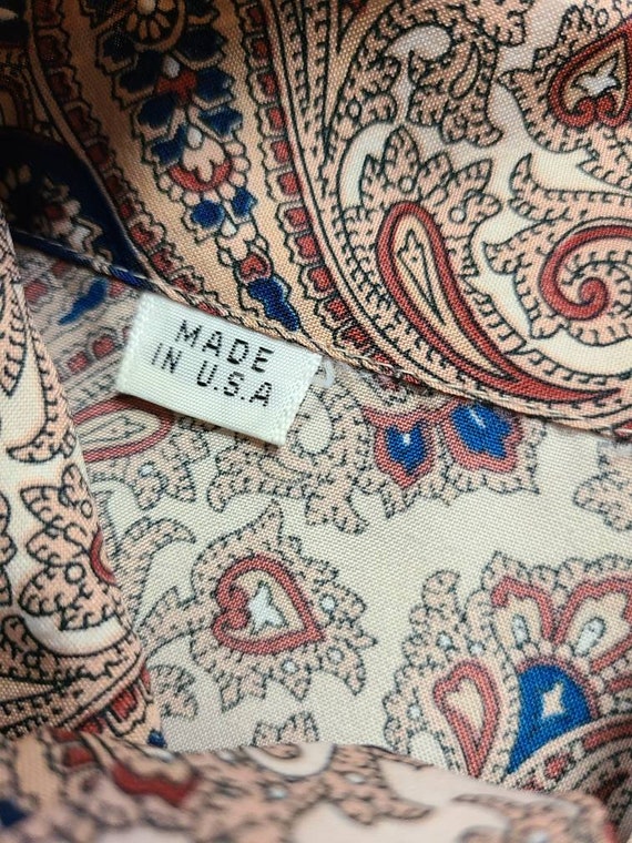 80s blouse, bow, pussy bow, paisley - image 6