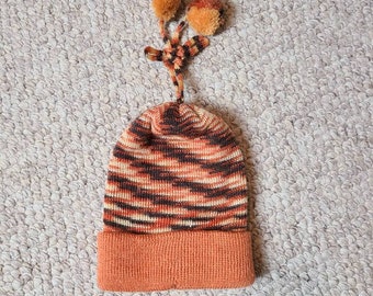 70s knit hat, new old stock, OSFM