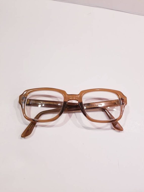 50s-60s glasses, USS brand, brown frame - image 2