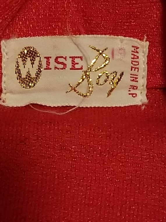 Vintage boys top, Wise Boy, red, 10, 50s - image 3