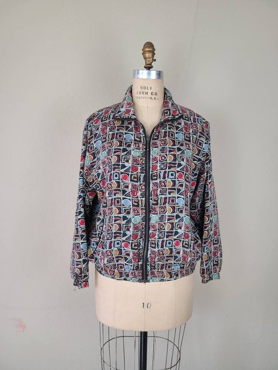 80s silk jacket, ladies medium