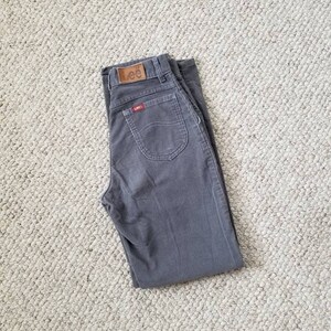 80s LEE pants, girls size 12, grey corduroy, LEE jeans image 1