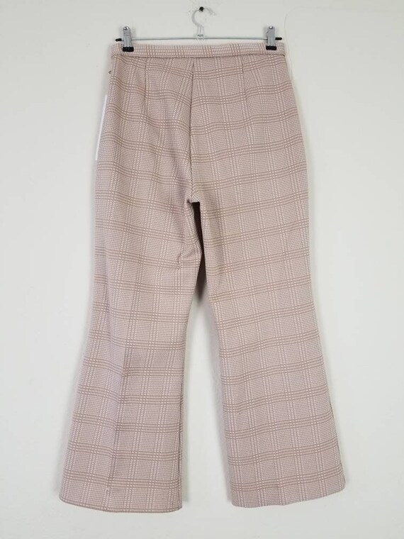 70s bell bottoms, ladies plaid pants, polyester k… - image 3