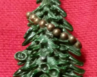 Christmas tree pin, vintage
