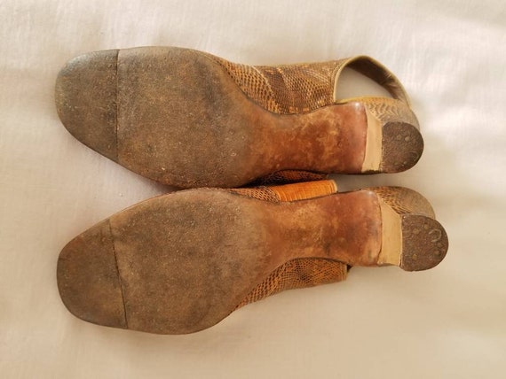 30s-40s heels, sandals, peep toe pumps, snakeskin… - image 9