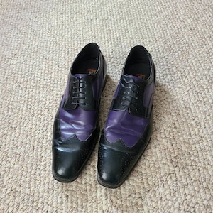 Mens purple deals formal shoes