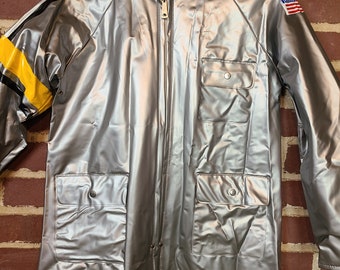 Vintage Kids Space Jacket, Rain Coat, Spring Jacket, Silver