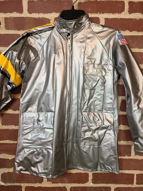 VINTAGE  AIRFORCE COAT AQUAROCK社製 Vintage Kids Space Jacket, Rain Coat, Spring Jacket, Silver