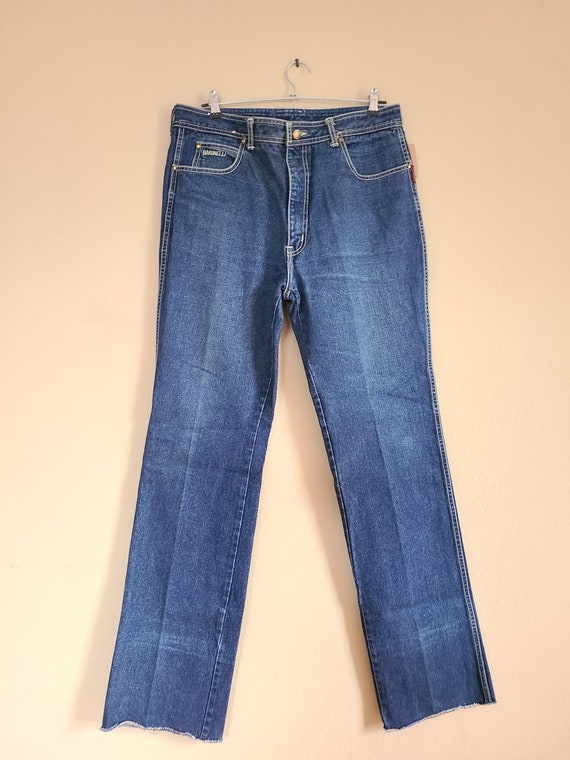 ROTA スラックスビームスbeams godard haberdashery Baronelli Designer Jeans, 70s 80s Jeans, Raw Hem, Long and