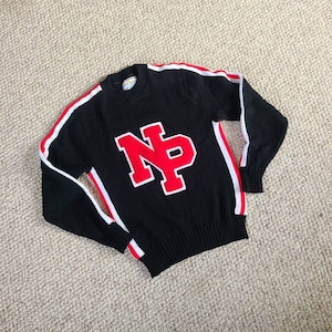 NP cheerleading sweater,  cheer uniform, 34, black, vintage