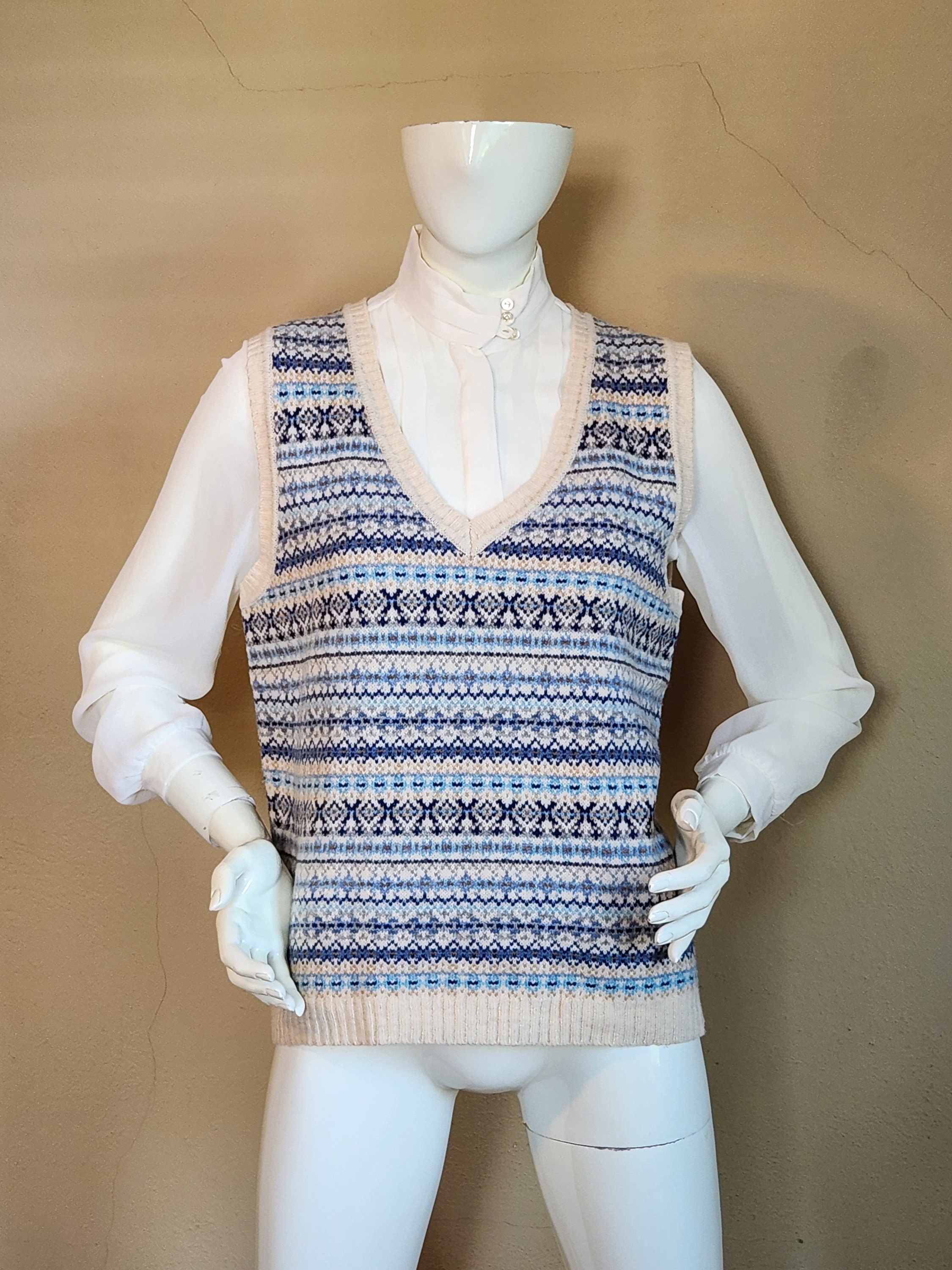 Fair Isle Vest - Etsy Fair Isle Vest - Etsy