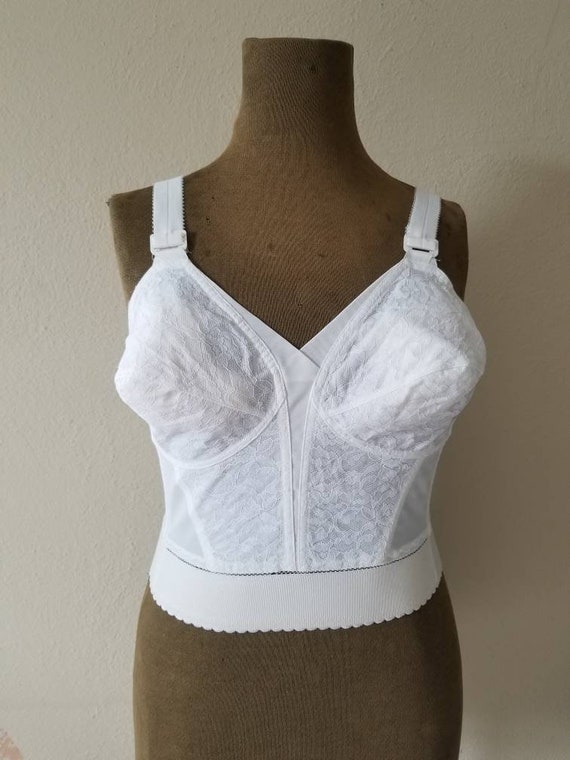 Vintage Playtex White Bra 36B 80's Full Coverage