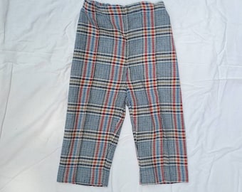 70s pants, children's, handmade, plaid pants