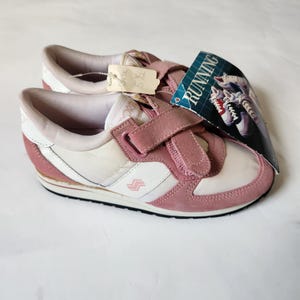 80s deadstock Sporto sneakers, size ladies 5 1/2, pink white, new with tags