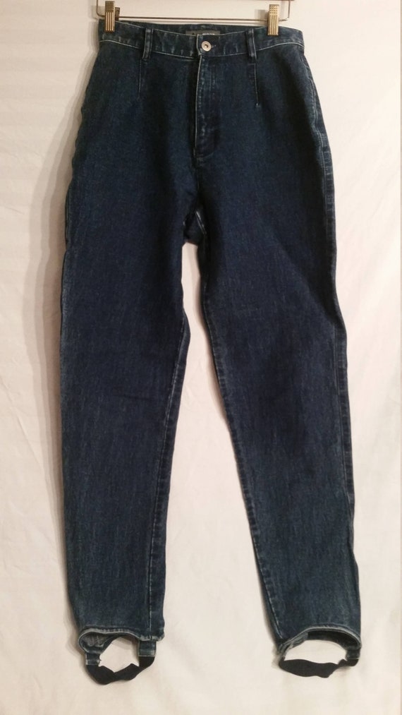 80s Vintage Liz Wear stirrup pants, jeans, 6, deni