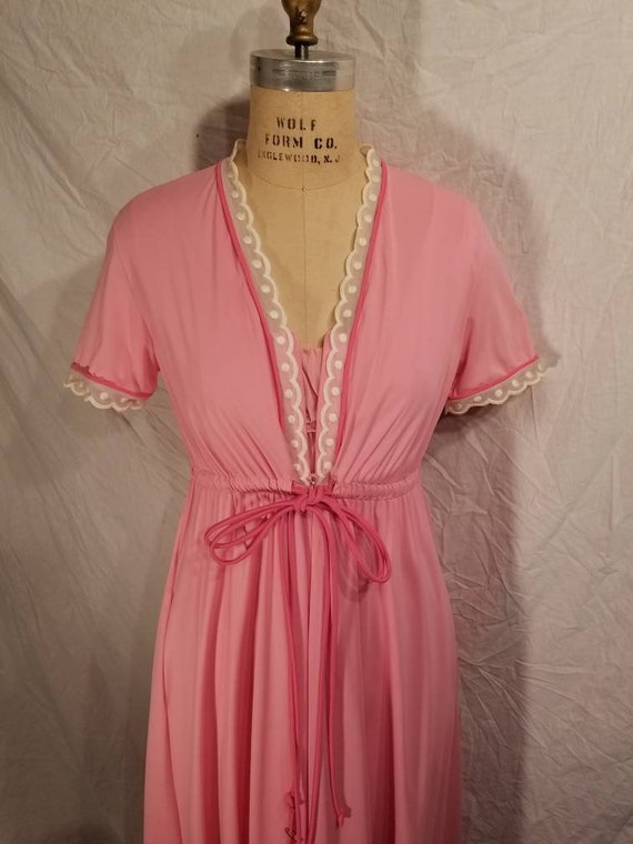 70s Vintage Vanity Fair pink trousseau set, small… - image 1