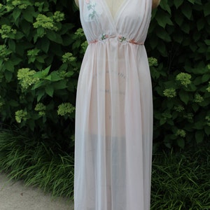 Vintage nightwear set, sheer pink