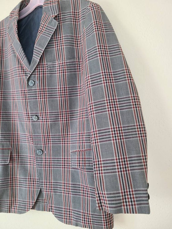 Vintage 38R sportcoat, plaid, 50s blazer  1950s, … - image 7