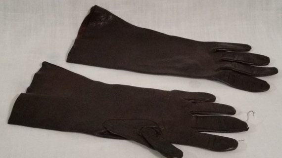 LOT of Vintage leather ladies gloves, 5 pairs - image 5