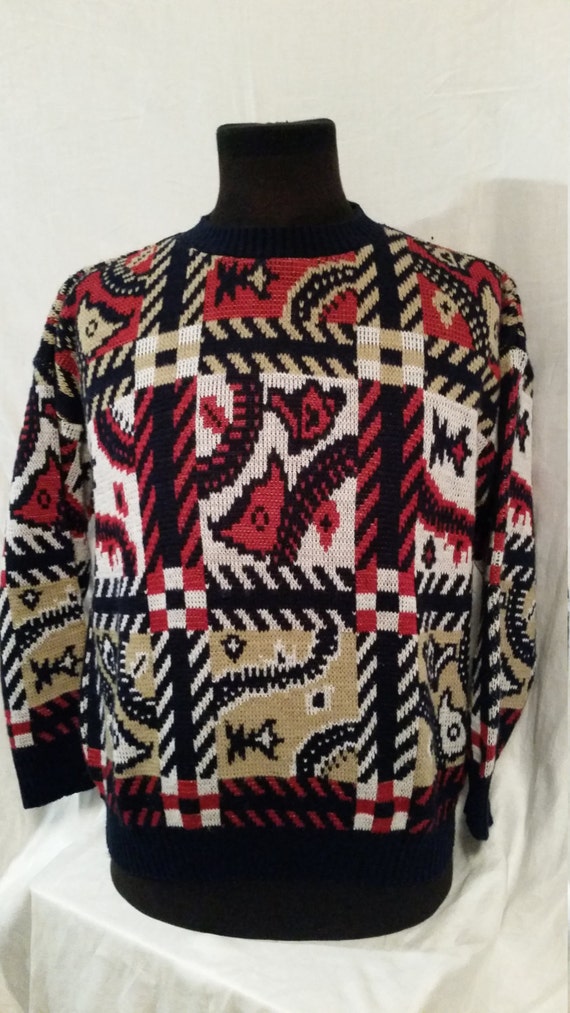Great vintage L sweater, acrylic, large unisex, 19
