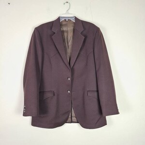 60s sportcoat 44L brown western style blazer