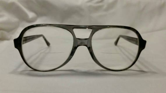 Vintage 60s-70s prescription bifocal glasses, gre… - image 6