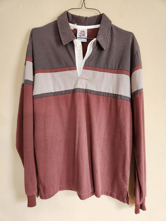 70s Kennington Rugby shirt, teen XL 20, long slee… - image 2