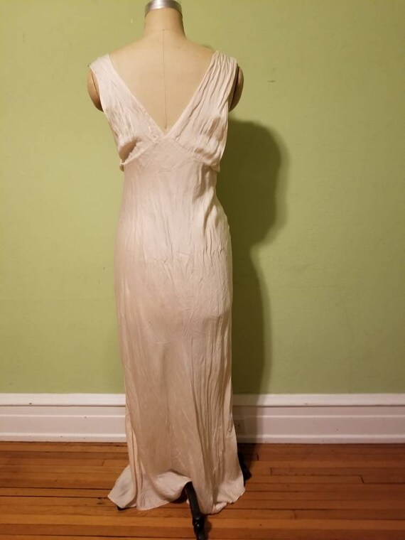 30s slip, vintage, silk, peachy beige color, larg… - image 3