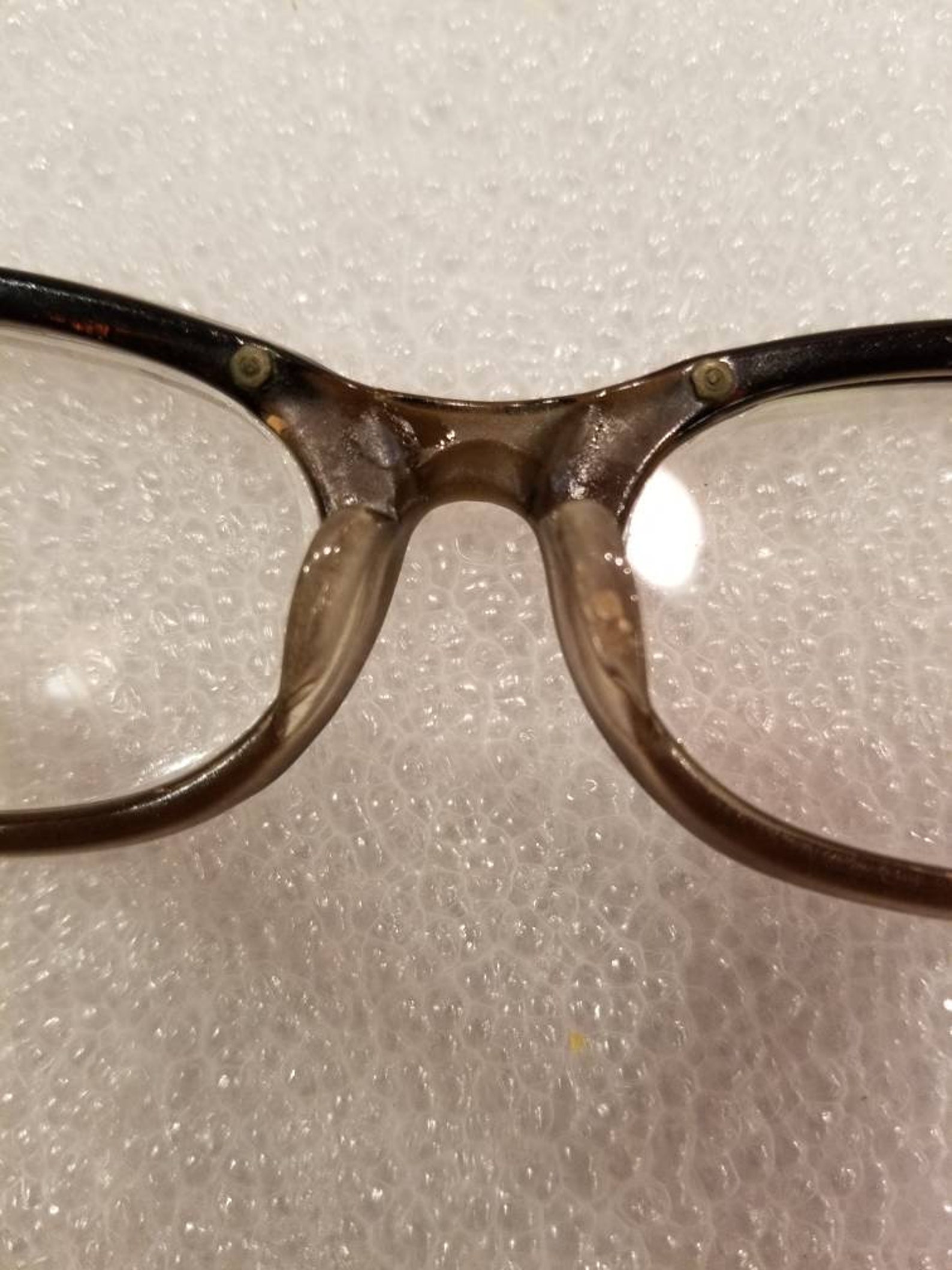 50s Ladies Vintage Horn Rimmed Glasses Clear Glass Non Etsy