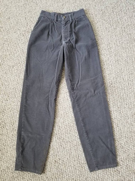80s LEE pants, girls size 12, grey corduroy, LEE … - image 4