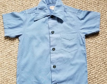 40s boys shirt, blue, size 6, 30, Iwanta brand