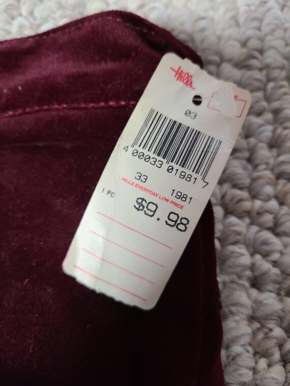 90s pants, wine velveteen, new with tags, 11/12, … - image 8