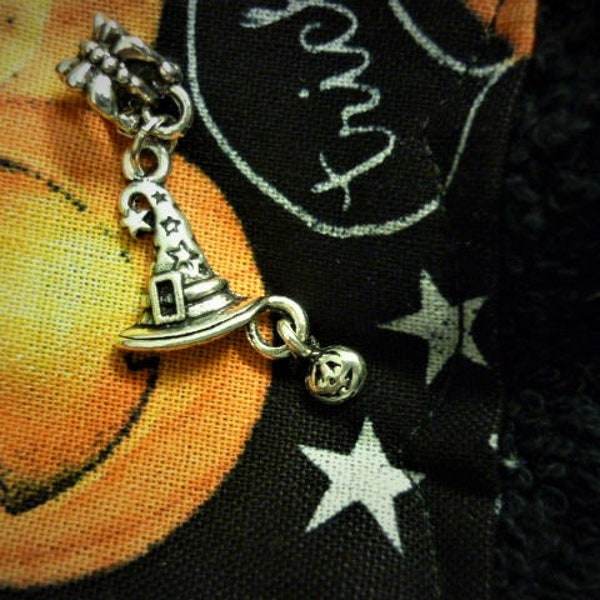 Witch Hat with Pumpkin Charm