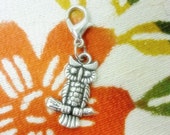 Silver Owl Clip Charm,Add a Charm Owl Clip