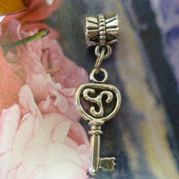 Key silver Dangle Charm