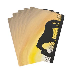 Horse design playing cards, Poker Cards, deck of cards, equestrian gift, horse theme toy
