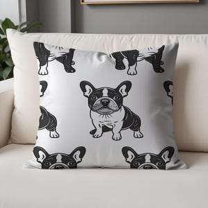 Adorable French Bulldog Pillow Cases- Cute Throw Cushion for Dog Lovers