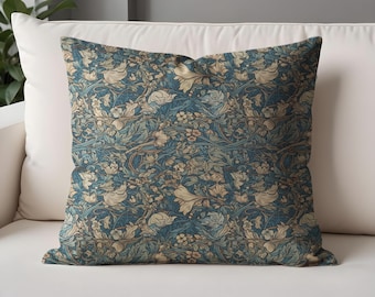 William Morris Dream: Vintage Floral Blue Pillow Cases