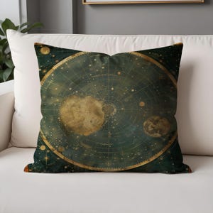 Stellar Dreamscape Pillow Cases - Cosmic Star Map Cushion, Celestial Voyage Decor