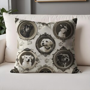 Antique-Style Dog Pattern Pillow Cases- Timeless Design for Unique Home Decor
