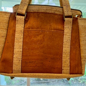 Monedero CORK Snowdrop Satchel Bolso de hombro o cruzado en color canela y natural CORK