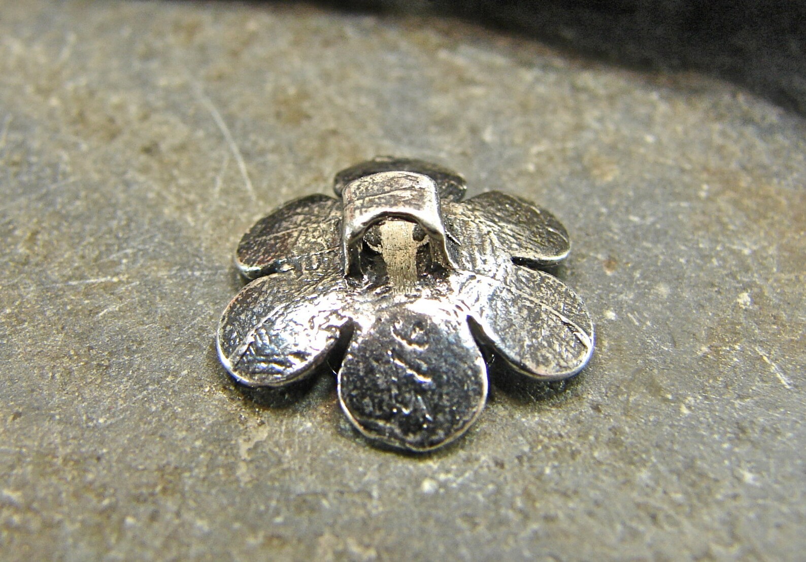 Sterling Silver Flower Shank Button Sterling Silver Button | Etsy