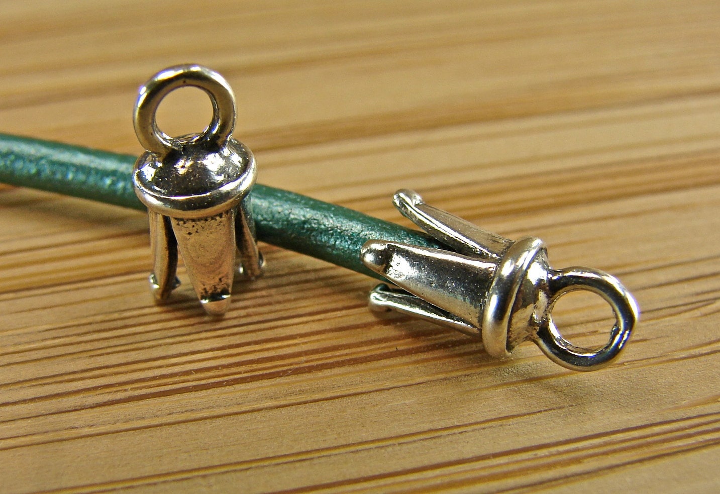 Leather Cord Ends Sterling Silver Perfect Fit For My 2mm Etsy