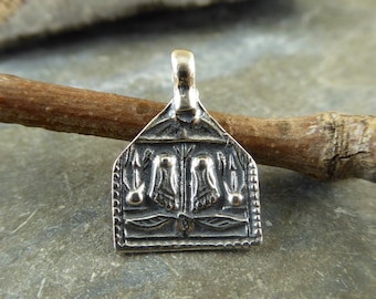 Artisan Sterling Silver Devine Footprints Charm or Petite Pendant - Sripada - Buddhapada - Protective Amulet  - DTY-12