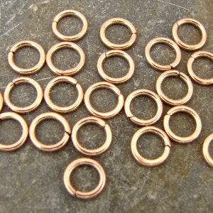 5mm Rose Gold Vermeil Jump Rings - OPEN - 20 Gauge Jump Rings - Rose Gold Jump Rings - Jewelry Making Supplies - Ten Pieces - 5OJR20R