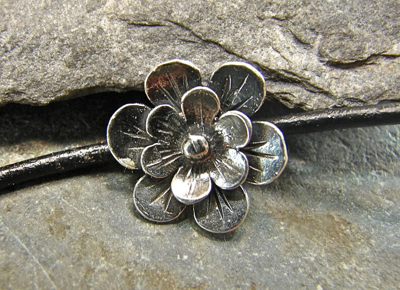 Sterling Silver Flower Shank Button Sterling Silver Button | Etsy