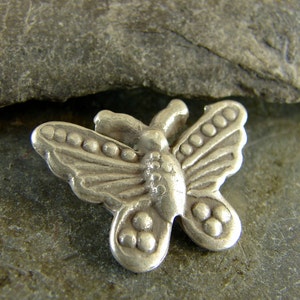 Butterfly Charm or Petite Pendant - Hill Tribe Fine Silver - Thai Fine Silver  - ABI-15