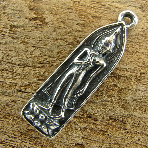 Buddha Necklace,Buddha Pendant,Sterling Silver Buddha Charm Pendant,Abhaya Mudra Buddha,Vintage style Sterling Silver Buddha Charm Pendant