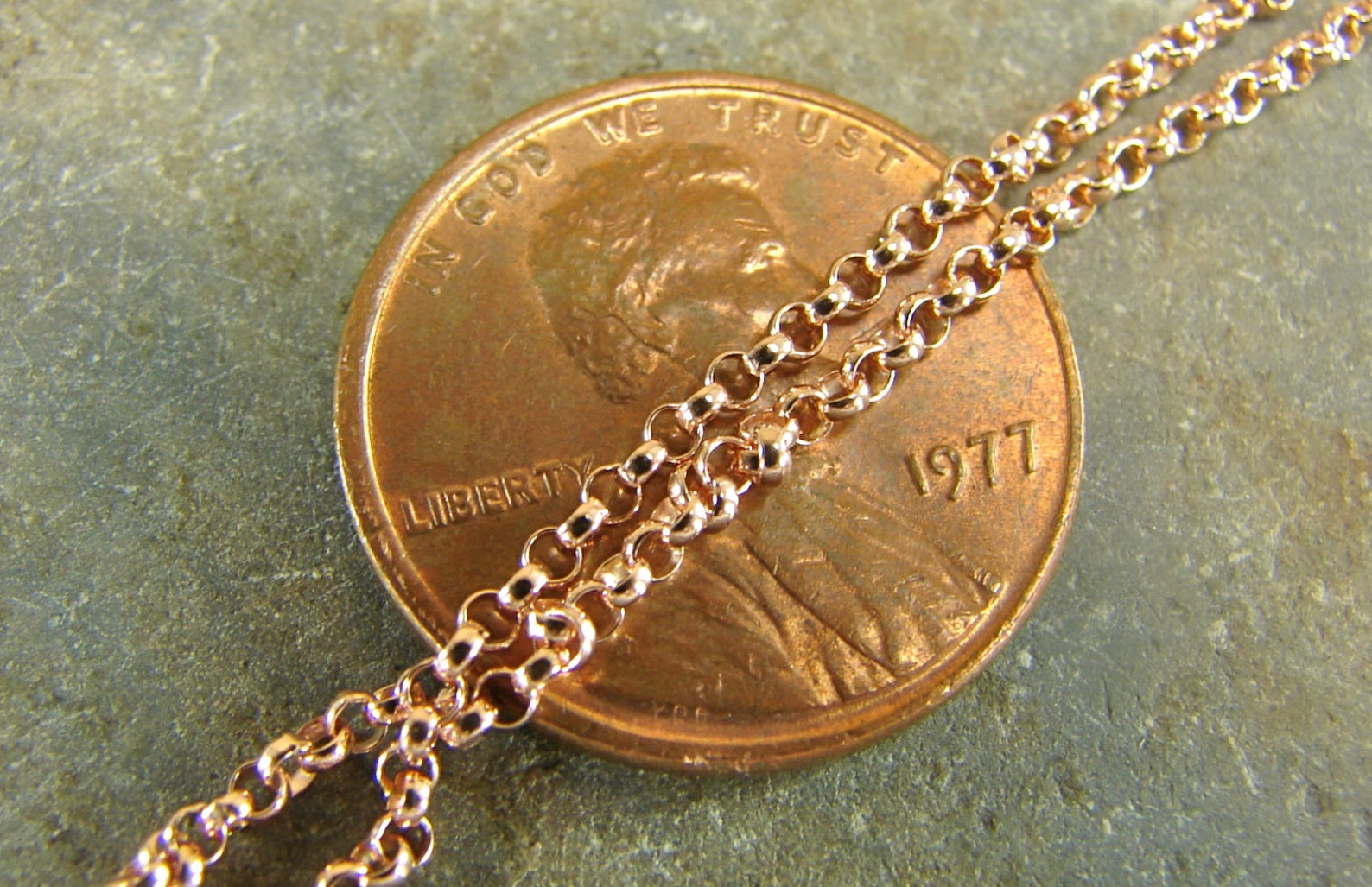 Rose Gold Fill 1.4mm Rolo Chain by the Foot Bulk Rose Gold Etsy