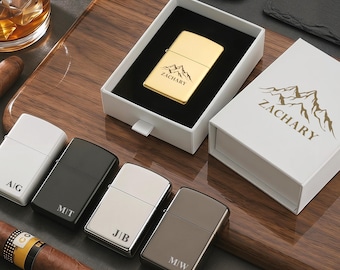 Custom Kerosene Lighter for Groomsman | Personalized Laser Engraving Metal Lighter | Wedding Gift | Best man Gift | Birthday Gifts